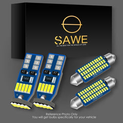 For Hummer H2 Interior LED Lights - Dome & Map Light Bulb Package Kit for 2002 - 2009 - White SAWE Lighting