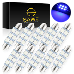 SAWE ® 578 211-2 212-2 41mm 42mm LED Light Bulb 5050 6SMD Interior Dome Map Door Courtesy Trunk Lights - Blue SAWE Lighting