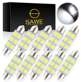 SAWE ® 578 211-2 212-2 41mm 42mm LED Light Bulb 5050 6SMD Interior Dome Map Door Courtesy Trunk Lights - White SAWE Lighting