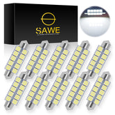 SAWE ® 578 211-2 212-2 44mm LED Bulb 5050 10SMD Interior Dome Map Door Courtesy Light Trunk Lights - White SAWE Lighting