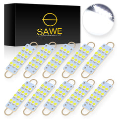SAWE ® 561 563 567 211-2 212-2 LED Bulb Festoon 44mm 12smd Rigid Loop Interior Door Trunk LED Lights - White SAWE Lighting