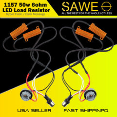 1157 LED Turn Signal Load Resistor Adapter Anti Hyper Flash Error Canceler SAWE Lighting