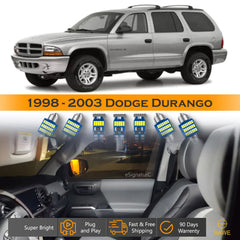 For Dodge Durango Interior LED Lights - Dome & Map Lights Package Kit for 1998 - 2003 - White SAWE Lighting