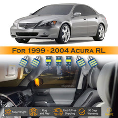 For Acura RL Interior LED Lights - Dome & Map Light Bulbs Package Kit for 1999 - 2004 - White SAWE Lighting