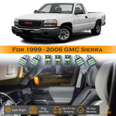 For GMC Sierra Interior LED Lights - Dome & Map Light Bulbs Package Kit for 1999 - 2006 - White SAWE Lighting
