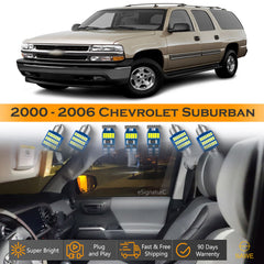 For Chevrolet Suburban Interior LED Lights - Dome & Map Lights Package Kit for 2000 - 2006 - White SAWE Lighting