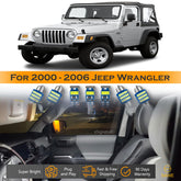 For Jeep Wrangler Interior LED Lights - Dome & Map Light Bulbs Package Kit for 2000 - 2006 - White SAWE Lighting