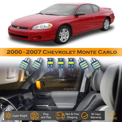 For Chevrolet Monte Carlo Interior LED Lights - Dome & Map Lights Package Kit for 2000 - 2007 - White SAWE Lighting