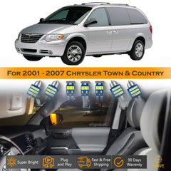For Chrysler Town Country Interior LED Lights - Dome & Map Light Bulbs Package Kit for 2001 - 2007 - White SAWE Lighting