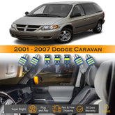 For Dodge Caravan Interior LED Lights - Dome & Map Lights Package Kit for 2001 - 2007 - White SAWE Lighting