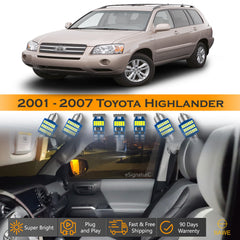 For Toyota Highlander Interior LED Lights - Dome & Map Lights Package Kit for 2001 - 2007 - White SAWE Lighting