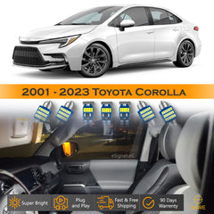 For Toyota Corolla Interior LED Lights - Dome & Map Lights Package Kit for 2001 - 2024 - White SAWE Lighting
