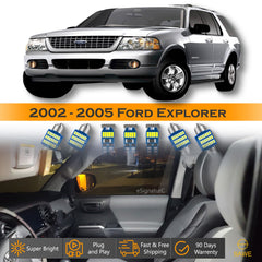 For Ford Explorer Interior LED Lights - Dome & Map Light Bulbs Package Kit for 2002 - 2005 - White SAWE Lighting