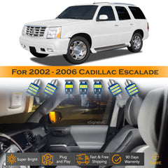 For Cadillac Escalade Interior LED Lights - Dome & Map Light Bulbs Package Kit for 2002 - 2006 - White SAWE Lighting