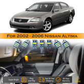 For Nissan Altima Interior LED Lights - Dome & Map Light Bulbs Package Kit for 2002 - 2006 - White SAWE Lighting