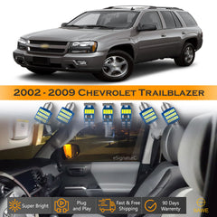 For Chevrolet Trailblazer Interior LED Lights - Dome & Map Lights Package Kit for 2002 - 2009 - White SAWE Lighting