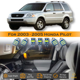 For Honda Pilot Interior LED Lights - Dome & Map Lights Package Kit for 2003 - 2005 - White SAWE Lighting