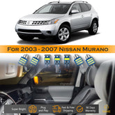 For Nissan Murano Interior LED Lights - Dome & Map Light Bulbs Package Kit for 2003 - 2007 - White SAWE Lighting