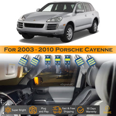 For Porsche Cayenne Interior LED Lights - Dome & Map Light Bulb Package Kit for 2003 - 2010 - White SAWE Lighting