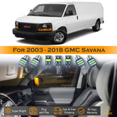 For GMC Savanna Interior LED Lights - Dome & Map Light Bulbs Package Kit for 2003 - 2018 - White SAWE Lighting
