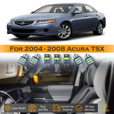 For Acura TSX Interior LED Lights - Dome & Map Light Bulbs Package Kit for 2004 - 2008 - White SAWE Lighting