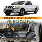 For Nissan Titan Interior LED Lights - Dome & Map Light Bulbs Package Kit for 2004 - 2015 - White SAWE Lighting