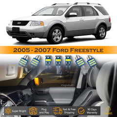 For Ford Freestyle Interior LED Lights - Dome & Map Light Bulbs Package Kit for 2005 - 2007 - White SAWE Lighting