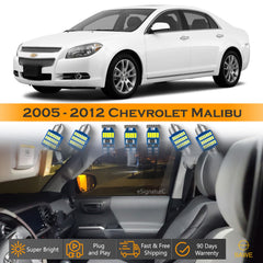 For Chevrolet Malibu Interior LED Lights - Dome & Map Lights Package Kit for 2005 - 2012 - White SAWE Lighting
