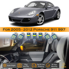 For Porsche 911 997 Interior LED Lights - Dome & Map Light Bulb Package Kit for 2005 - 2012 - White SAWE Lighting