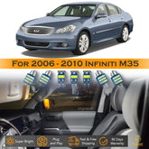 For Infiniti M35 Interior LED Lights - Dome & Map Light Bulbs Package Kit for 2006 - 2010 - White SAWE Lighting