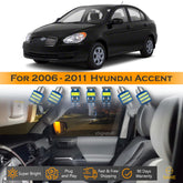 For Hyundai Accent Interior LED Lights - Dome & Map Light Bulbs Package Kit for 2006 - 2011 - White SAWE Lighting