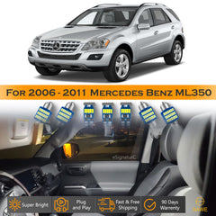 For Mercedes Benz ML350 ML550 Interior LED Lights - Dome & Map Light Bulb Package Kit for 2006 - 2011 - White SAWE Lighting