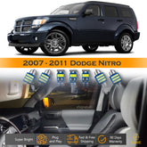 For Dodge Nitro Interior LED Lights - Dome & Map Lights Package Kit for 2007 - 2011 - White SAWE Lighting