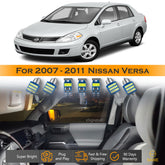 For Nissan Versa Interior LED Lights - Dome & Map Light Bulbs Package Kit for 2007 - 2011 - White SAWE Lighting