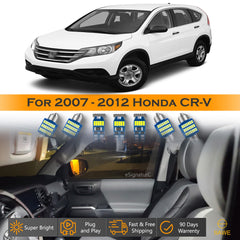 For Honda CRV CR-V Interior LED Lights - Dome & Map Lights Package Kit for 2007 - 2012 - White SAWE Lighting