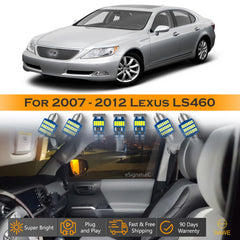 For Lexus LS460 Interior LED Lights - Dome & Map Light Bulbs Package Kit for 2007 - 2012 - White SAWE Lighting