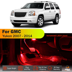 SAWE For GMC Yukon Interior LED Lights Bulb Replacement Kit (2007 - 2014) – Dome, Map, Trunk, License Plate – Red | Green | Ice Blue | Pink | Blue Upgrade Kit (14 Bulbs) SAWE Lighting