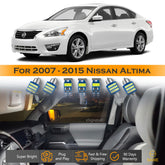 For Nissan Altima Interior LED Lights - Dome & Map Light Bulbs Package Kit for 2007 - 2015 - White SAWE Lighting