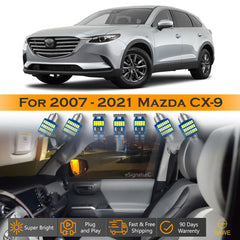 For Mazda CX9 CX-9 Interior LED Lights - Dome & Map Light Bulbs Package Kit for 2007 - 2021 - White SAWE Lighting