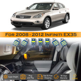 For Infiniti EX35 Interior LED Lights - Dome & Map Light Bulbs Package Kit for 2008 - 2012 - White SAWE Lighting