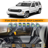 For Jeep Liberty Interior LED Lights - Dome & Map Light Bulbs Package Kit for 2008 - 2013 - White SAWE Lighting