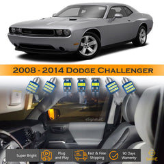 For Dodge Challenger Interior LED Lights - Dome & Map Lights Package Kit for 2008 - 2014 - White SAWE Lighting