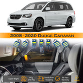For Dodge Grand Caravan Interior LED Lights - Dome & Map Lights Package Kit for 2008 - 2020 - White SAWE Lighting