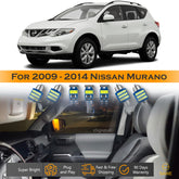 For Nissan Murano Interior LED Lights - Dome & Map Light Bulbs Package Kit for 2009 - 2014 - White SAWE Lighting