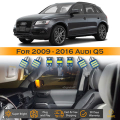 For Audi Q5 Interior LED Lights - Dome & Map Light Bulb Package Kit for 2009 - 2016 - White SAWE Lighting