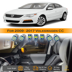 For Volkswagen CC Interior LED Lights - Dome & Map Light Bulbs Package Kit for 2009 - 2017 - White SAWE Lighting