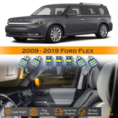 For Ford Flex Interior LED Lights - Dome & Map Light Bulbs Package Kit for 2009 - 2019 - White SAWE Lighting