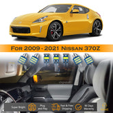 For Nissan 370Z Interior LED Lights - Dome & Map Light Bulbs Package Kit for 2009 - 2021 - White SAWE Lighting