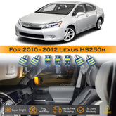 For Lexus HS250h Interior LED Lights - Dome & Map Light Bulbs Package Kit for 2010 - 2012 - White SAWE Lighting