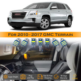 For GMC Terrain Interior LED Lights - Dome & Map Light Bulbs Package Kit for 2010 - 2017 - White SAWE Lighting